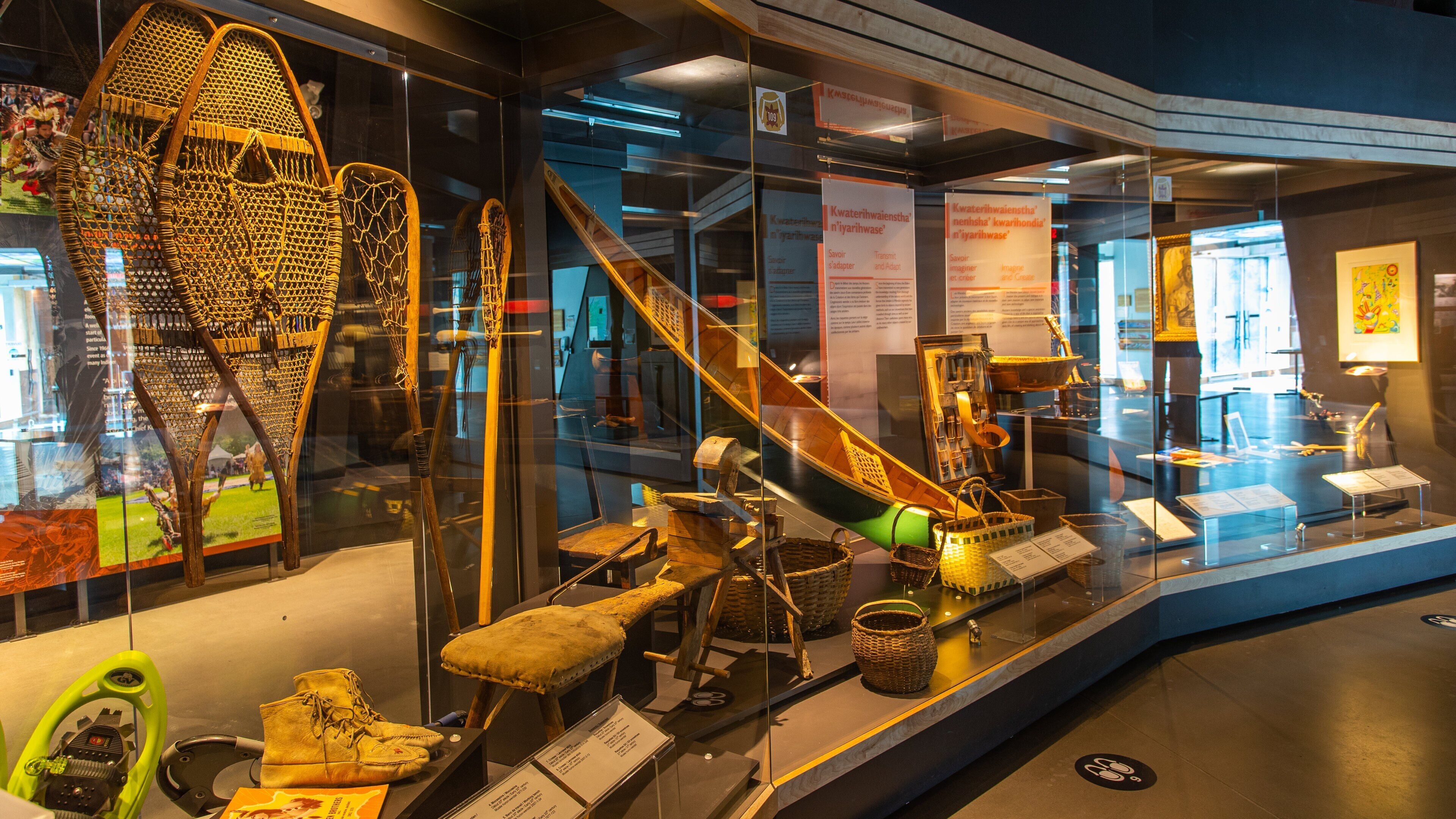 Huron-Wendat Museum featuring interior views