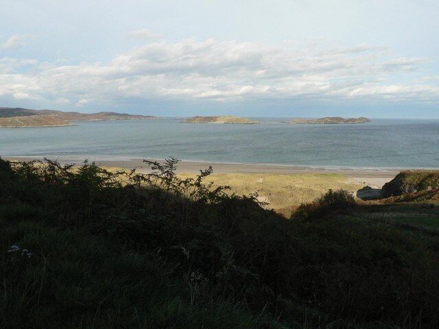 Coldbackie: view of Tongue Bay and Rabbit Islands A pleasant view north from the main road.