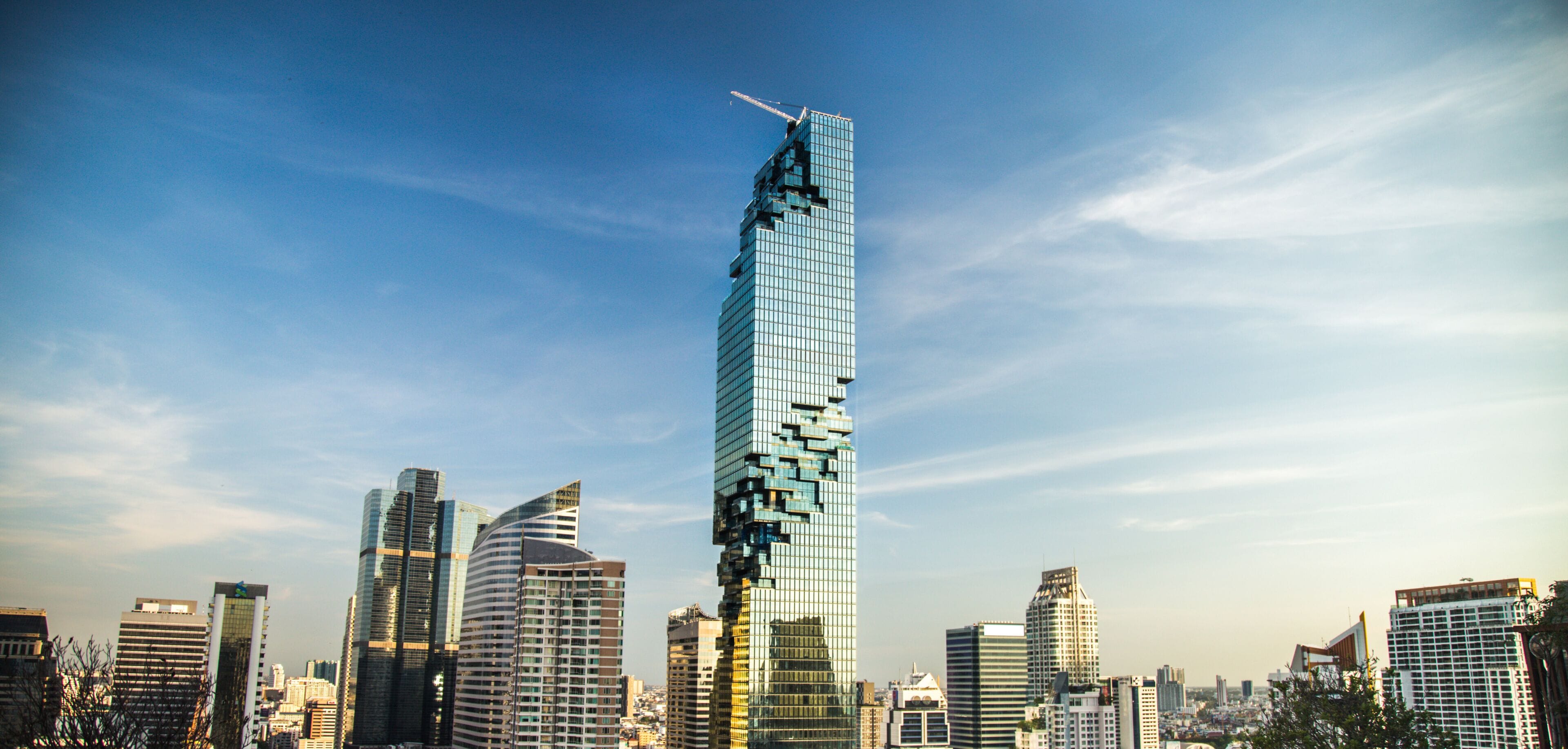 Mahanakhon tower views in Bangkok in Thailand