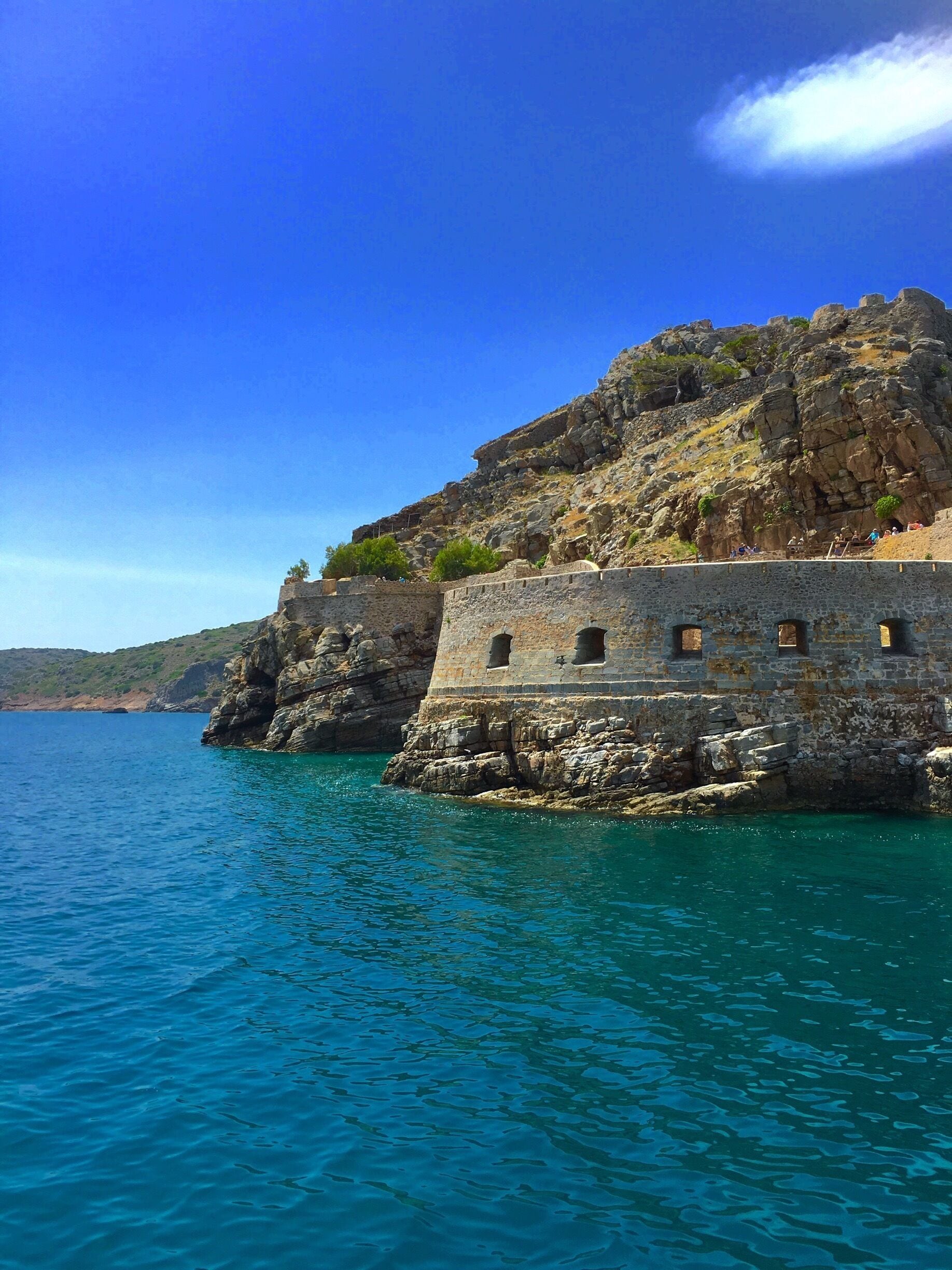Ruins of the Venetian fortress on the island of Spinalonga, at Elounda Bay, Crete