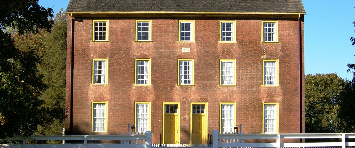 The Shakers were a religious organization which believed in celibacy as a tenet of their religion. As a result the Family houses had two entry doors, one for the men and a second for the women. #OnTheRoad