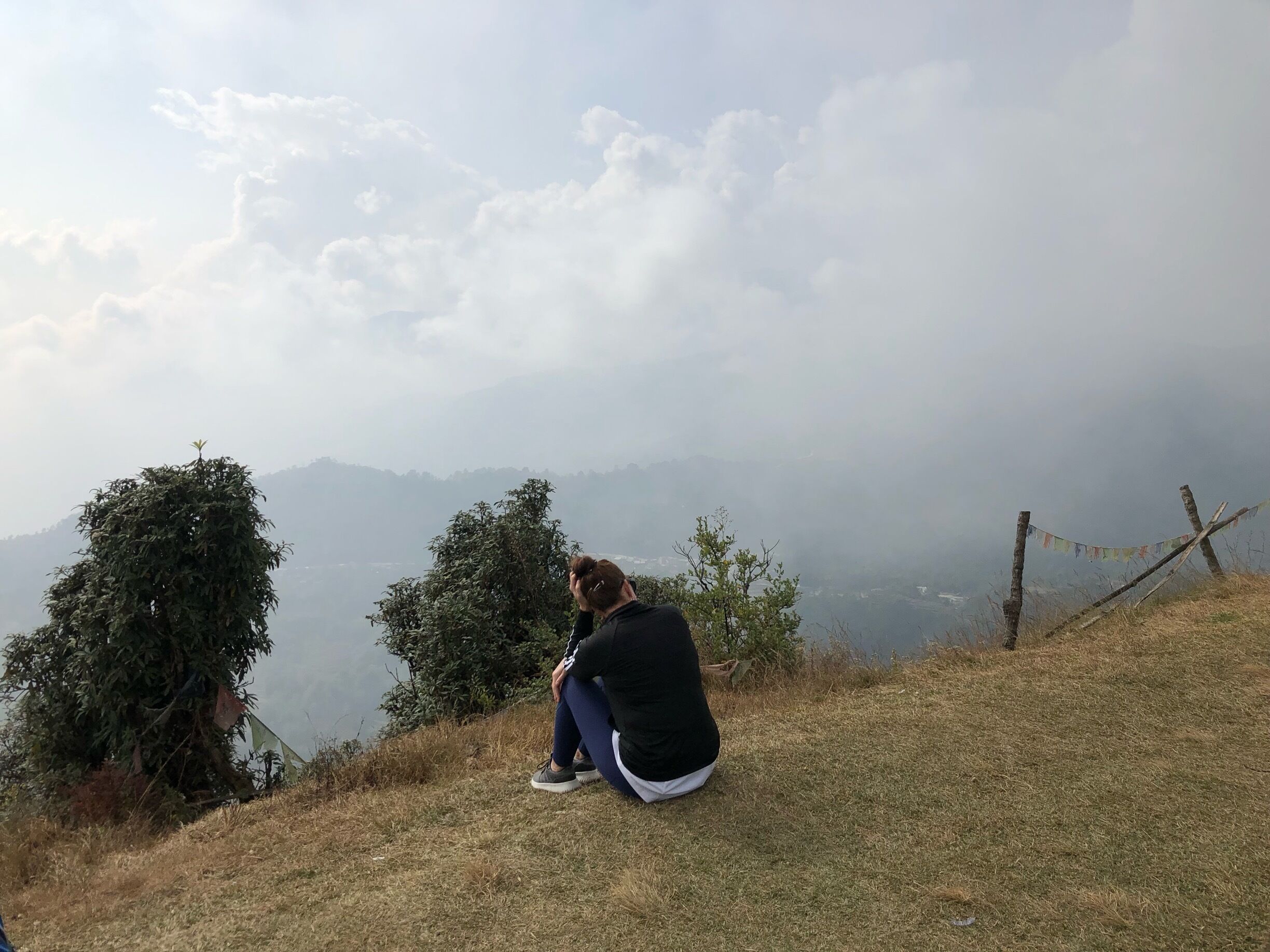 The views from Australian Base Camp after nearly an hour of steps. Definitely worth it though. Highly recommend a day hike to Dhampus if staying in Pokhara.