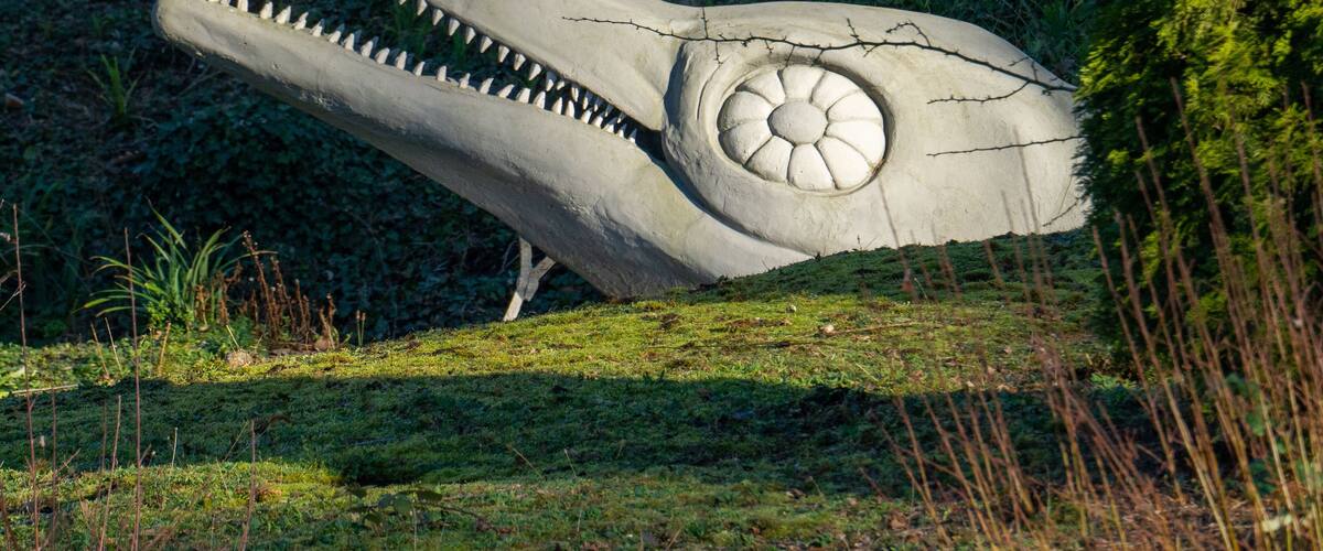 Crystal Palace Dinosaurs in Crystal Palace Park, London, England, United Kingdom