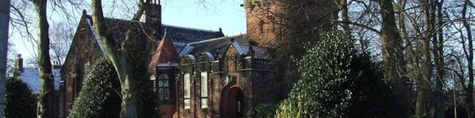 Pollokshields Burgh Hall The hall was designed in the Scottish Renaissance style by H.E Clifford in 1890. Click on the http://www.pollokshieldsburghhall.com/ for more information about the hall.