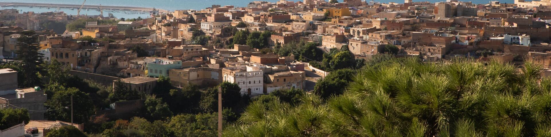 Beautiful skyline panorama view of city Mostaganem, Algeria