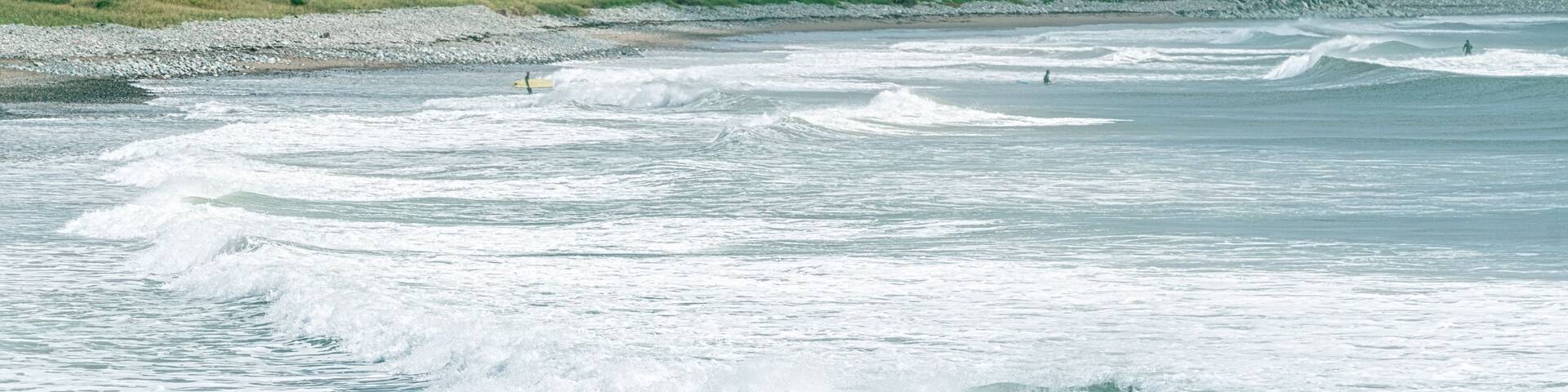 Waves rolling in at Lawrencetown Beach Provincial Park, Nova Scotia, Canada.