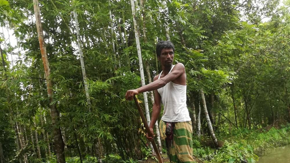 On the way to floating guava market.