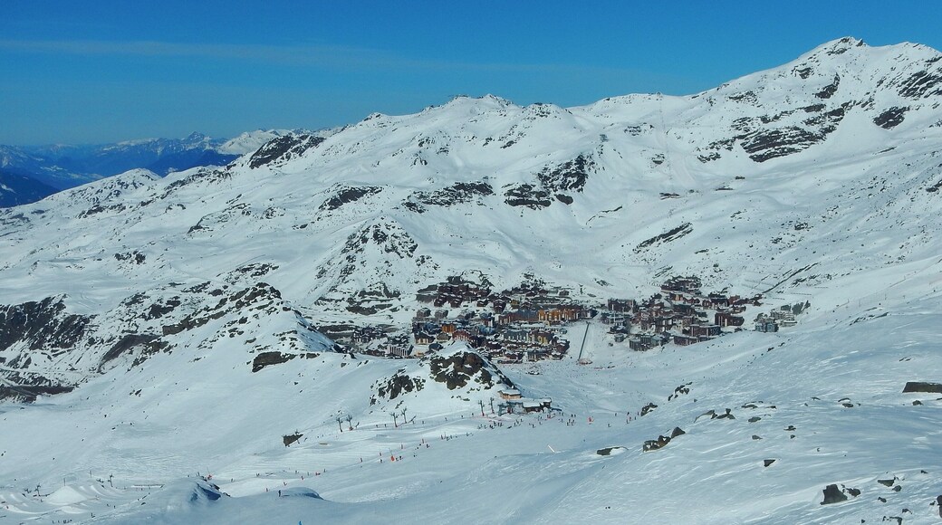 Les 3 Vallées: View to Val Thorens