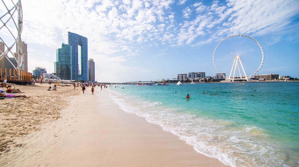 DUBAI, UAE - December, 2020: JBR or Jumeirah Beach Residence is a waterfront community located in Dubai Marina in UAE