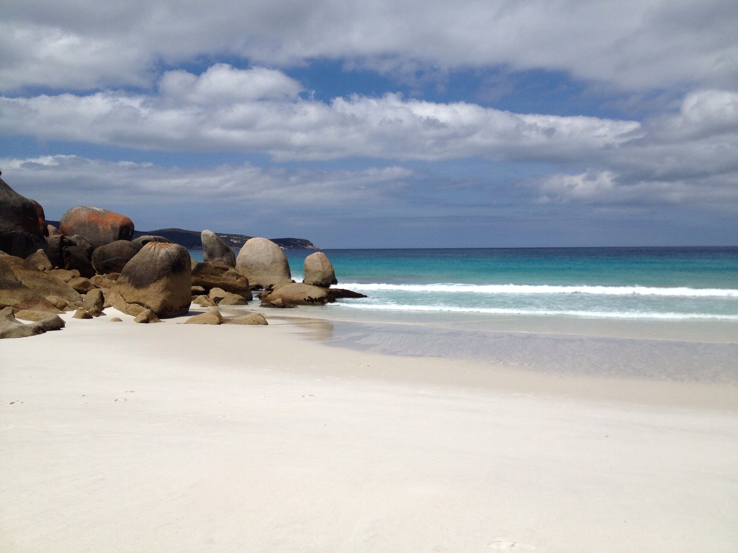 After 5 hours walk to this silky white sandy beach. 