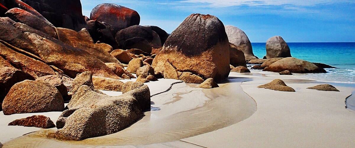 There's plenty of hiking to be done at Wilson's Prom. This shot was taken at Waterloo Bay during the 36.5km Circuit Loop. Trust me - this hikes worth it just to check out the beautiful beaches (plural) you see along the way.