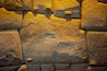 the stone of the 12 angles at night in Cusco, Peru