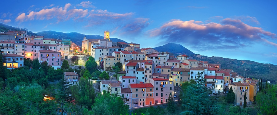 Panorama Blue Hour at Elba Island, Tuscany