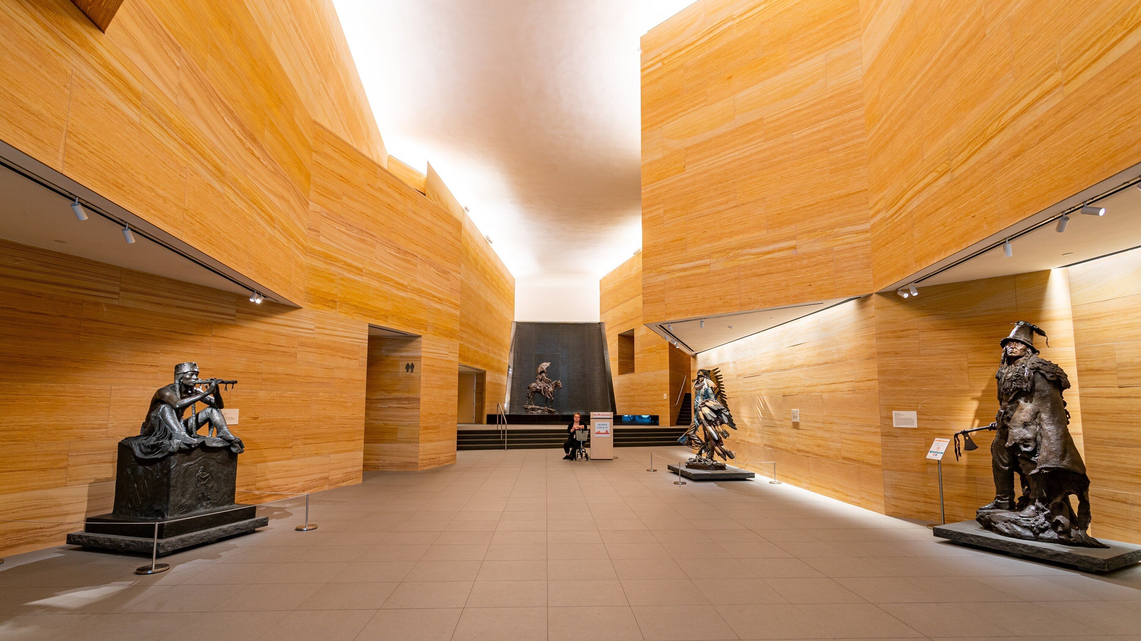 The James Museum of Western & Wildlife Art featuring interior views, a statue or sculpture and art