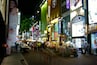Myeongdong shopping street at night in Seoul. Seoul, South Korea, 2015.