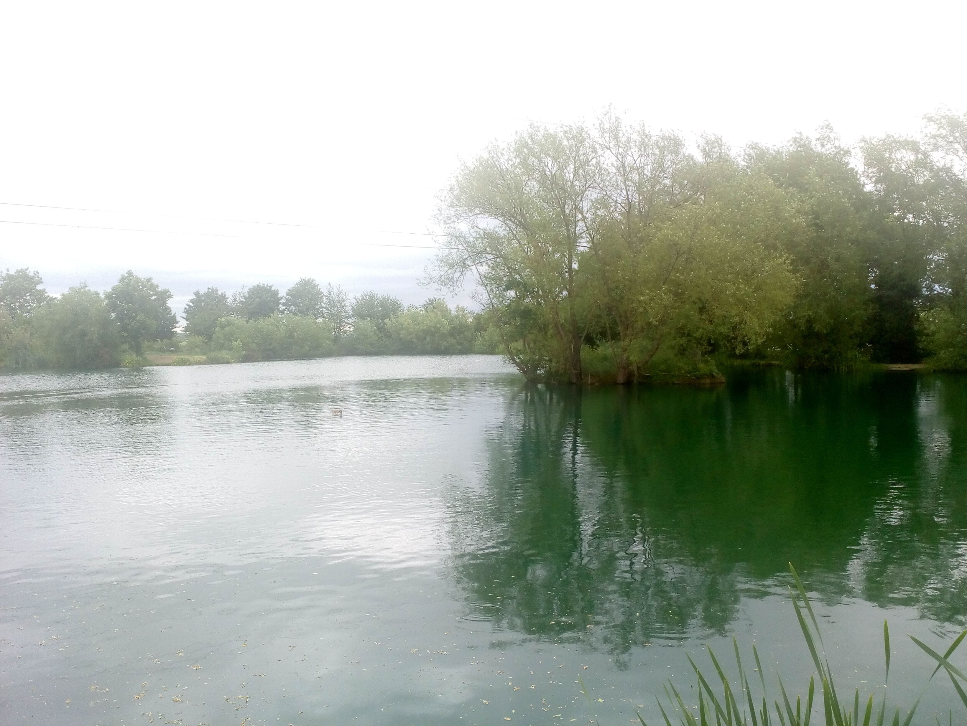 the old moat lake in Weston on Trent Derbyshire