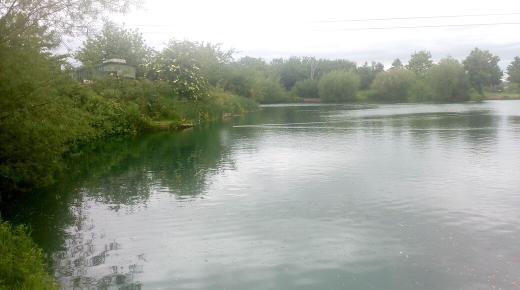 the old most lake in Weston on Trent Derbyshire