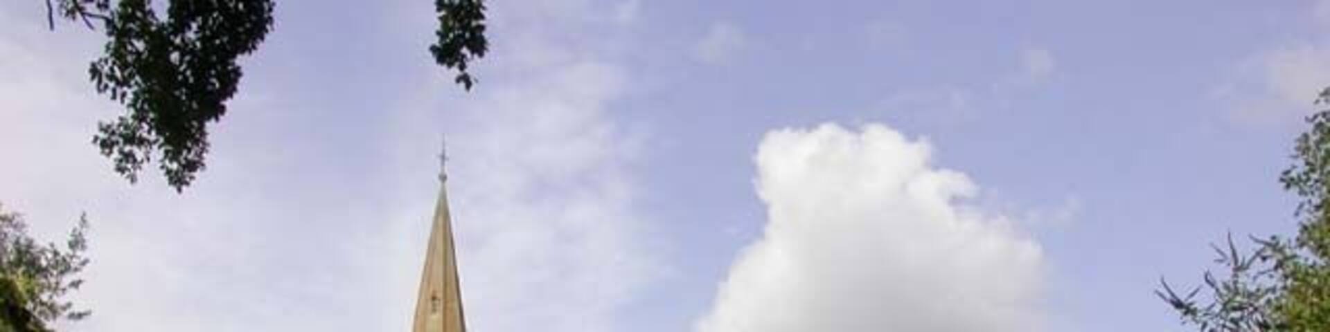 The Parish Church of St Andrew, Spratton. Seen from Church Lane.