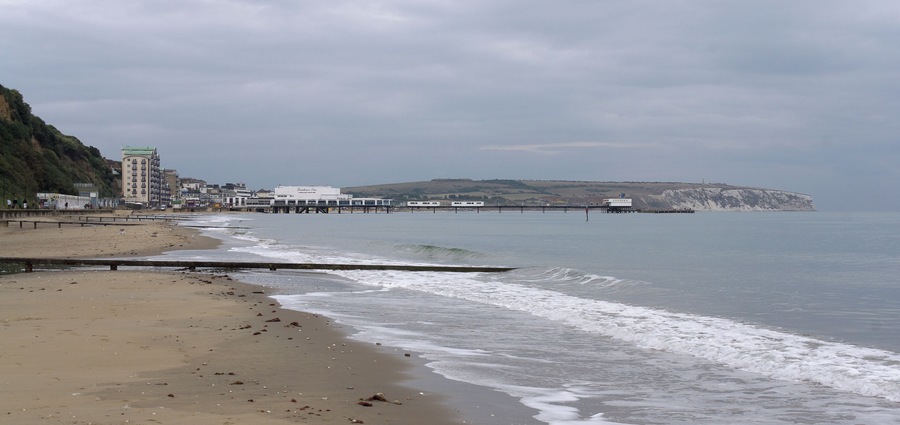 On the beach at Sandown Bay on the Isle of Wight.