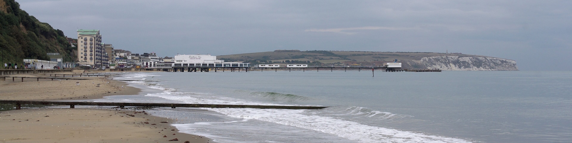 On the beach at Sandown Bay on the Isle of Wight.