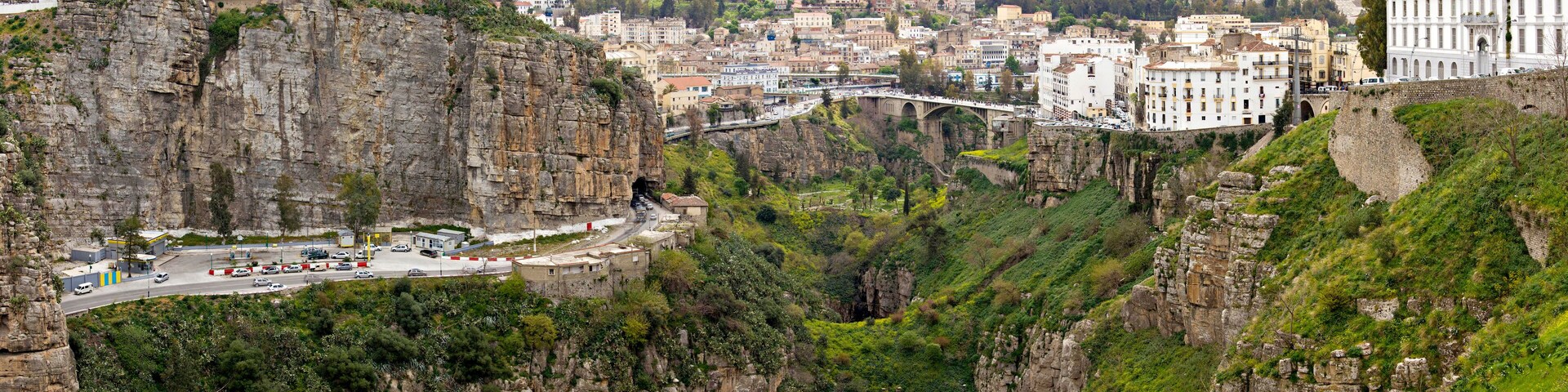 View of Constantine city on the cliff, Algeria