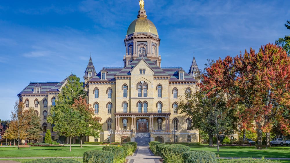 Main Administration Building on the Campus of Notre Dame University