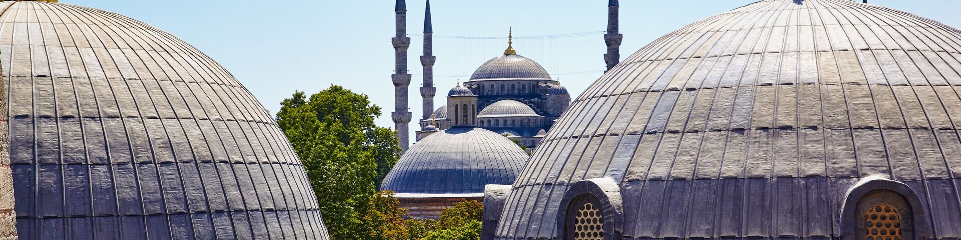 The view from the window of Hagia Sophia to the Blue Mosque, Ist