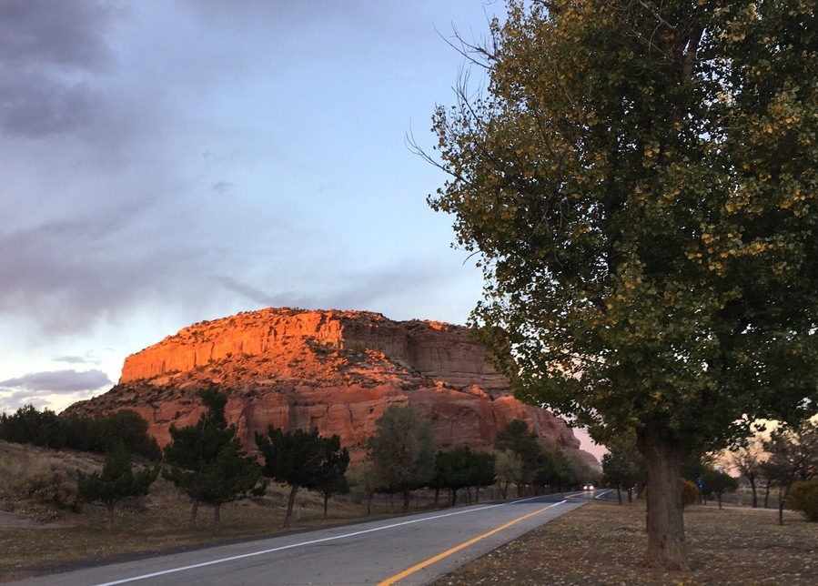 The sun setting on the Painted Cliffs. #route66#arizona
