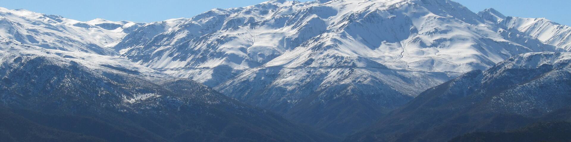 Andes mountain nearby Santiago, Chili