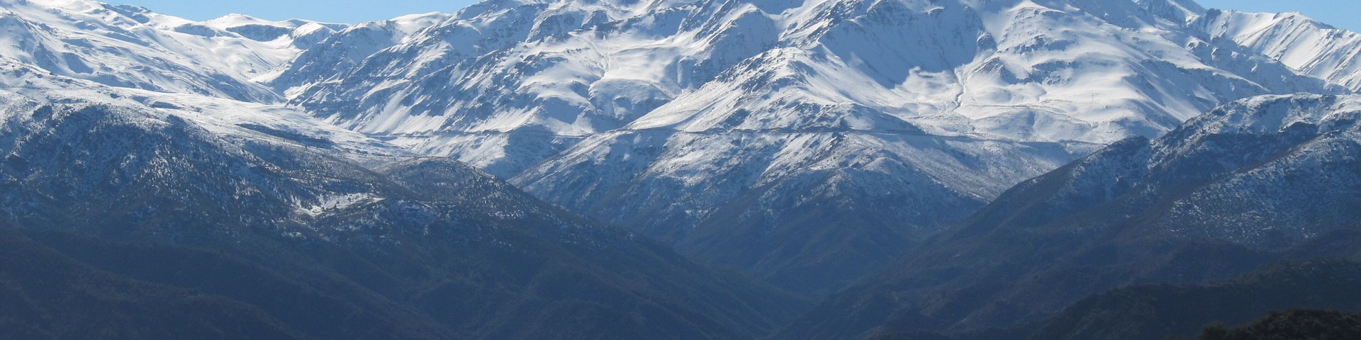 Andes mountain nearby Santiago, Chili