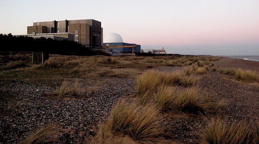Sizewell A and Sizewell B beyond Two nuclear power stations, one Magnox series and one Pressurised Water Reactor, soon perhaps to be joined by a third, Sizewell C. Nuclear Power Stations have gained a new appeal in an era when carbon emissions are seen as the source of the earth's greatest danger, global climate chaos.