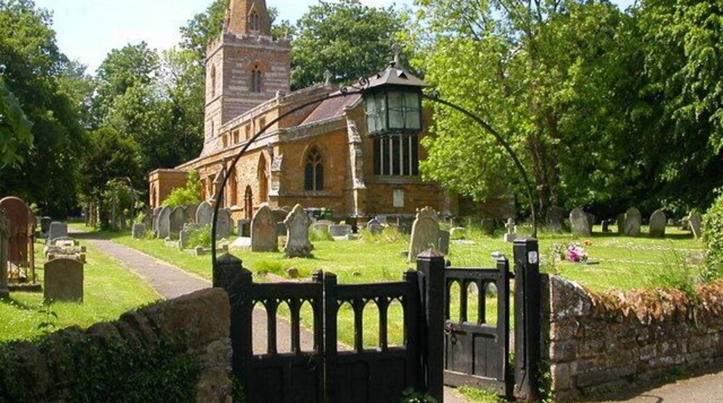 Church of England parish church of St Michael and All Angels, Bugbrooke, Northamptonshire: view from the southeast