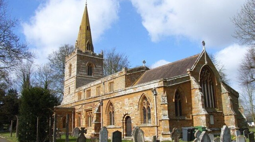 Church of England parish church of St Michael and All Angels, Bugbrooke, Northamptonshire: view from the southeast