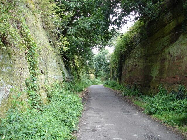 Moor Lane This short section of the lane (now a bridleway along its entire length) is cut through the local sandstone ridge - for the rest of its length the lane is nowhere near as spectacular.