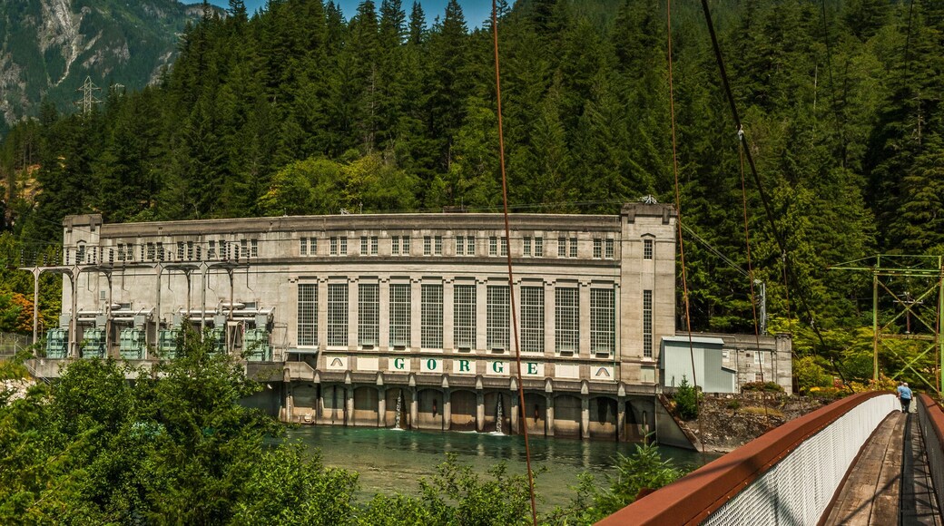 A panoramic view of the hydroelectric plant at Newhalem, Washington on a nice summer day_20090725_004.