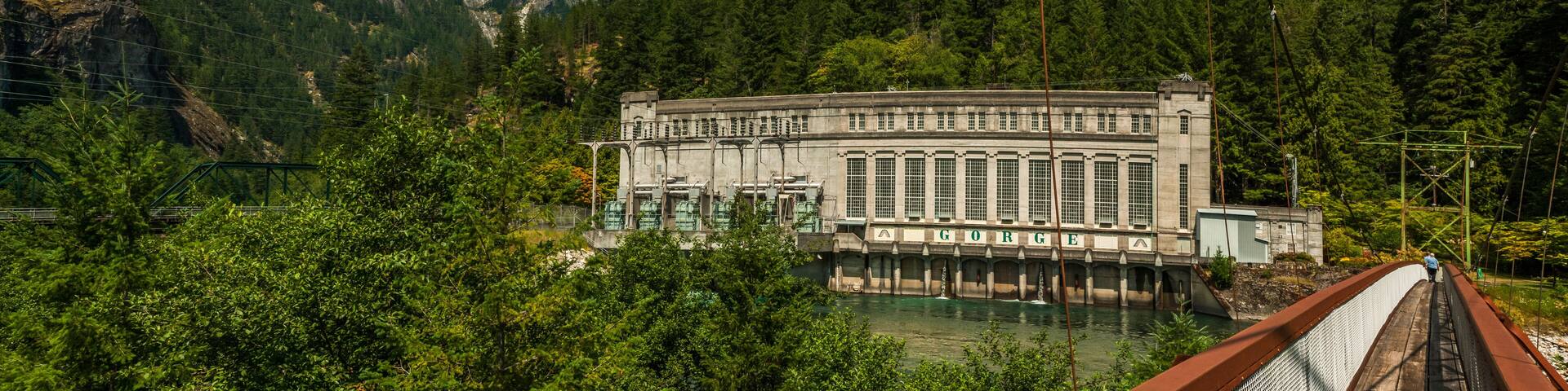 A panoramic view of the hydroelectric plant at Newhalem, Washington on a nice summer day_20090725_004.