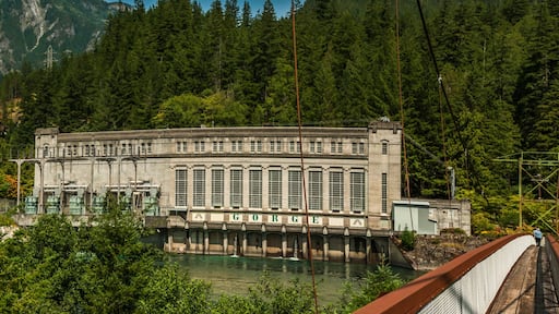 A panoramic view of the hydroelectric plant at Newhalem, Washington on a nice summer day_20090725_004.