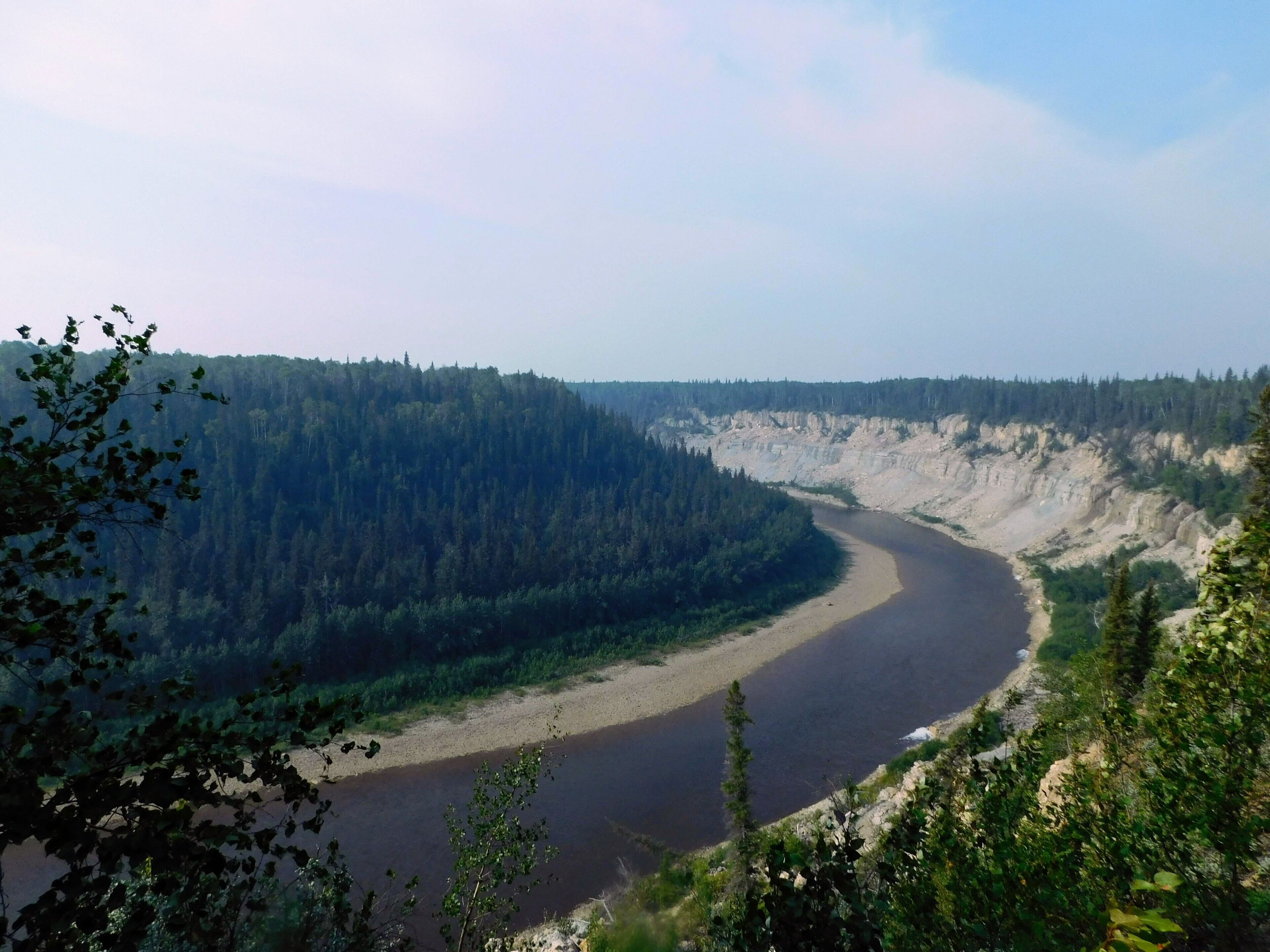 A view of the Hay River from one of the walking trails along the Twin Falls Gorge Territorial Park.