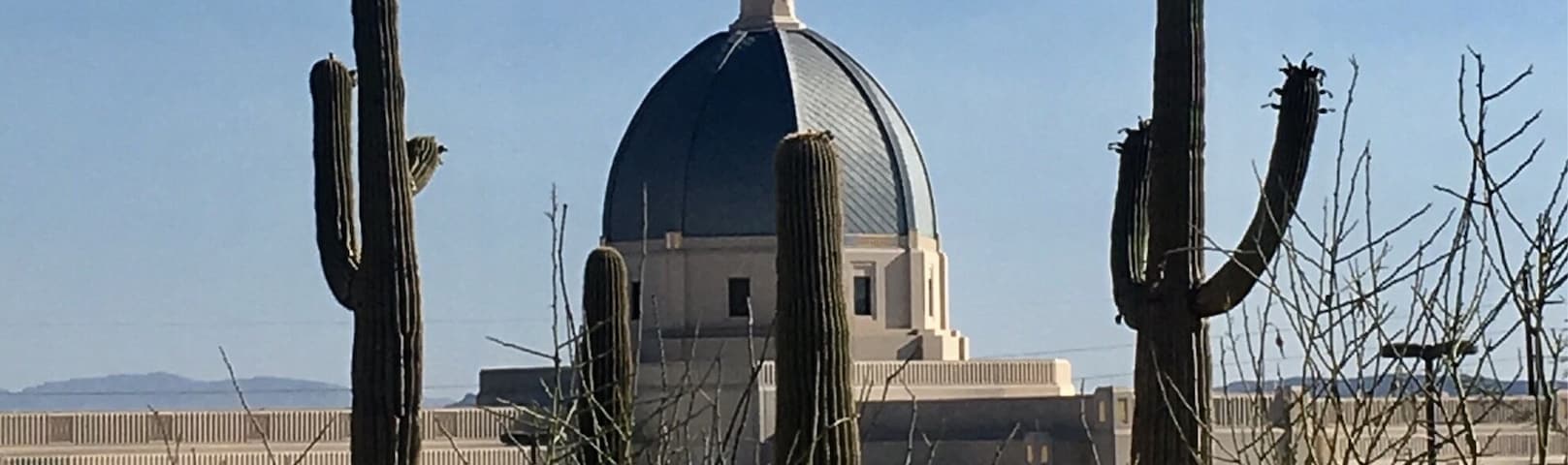 The new LDS Temple in Tucson. It is located in a beautiful location on the foothills of the Catalina Mountains