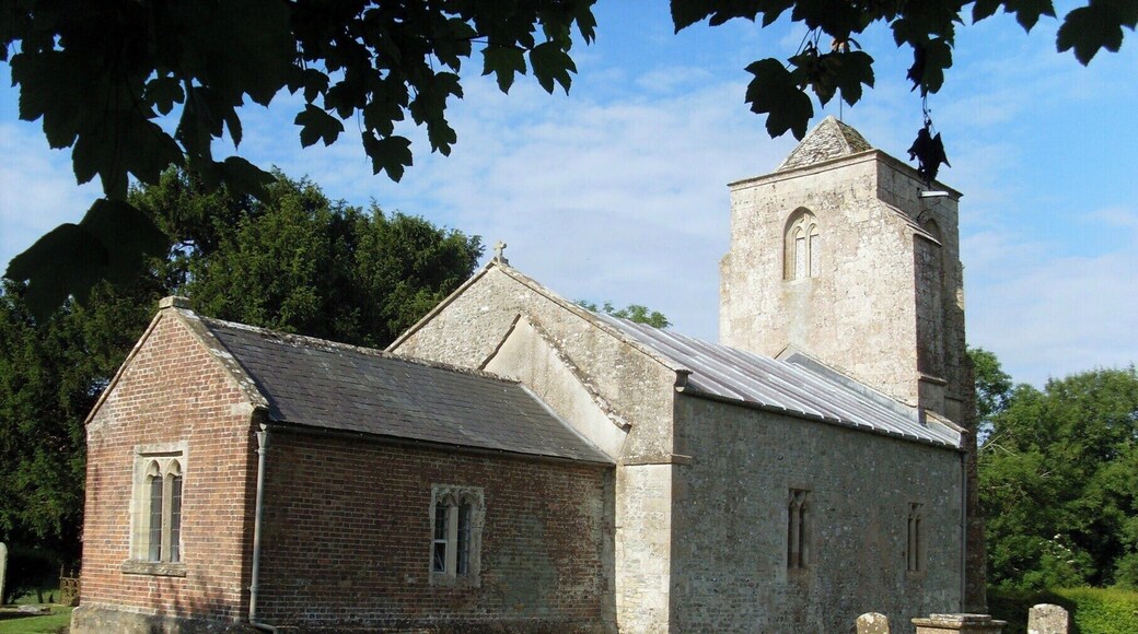 Church of England parish church of All Saints, Alton Priors, Wiltshire: morning view from the northeast. All Saints' is redundant parish church in the care of the Churches Conservation Trust.