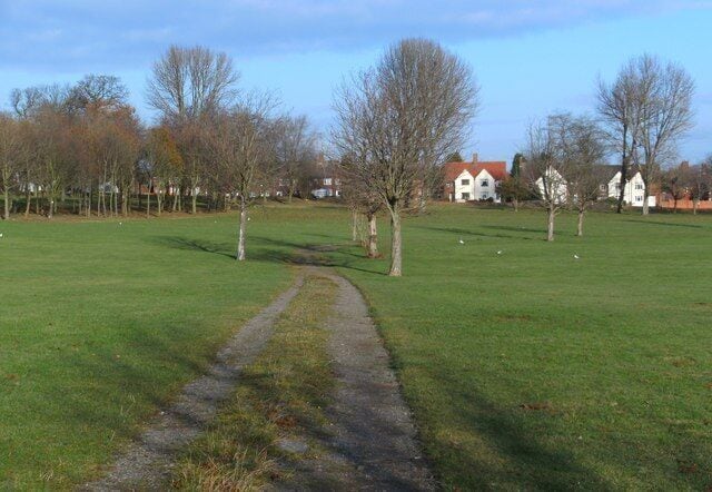 Track across Braunstone Park in Leicester
