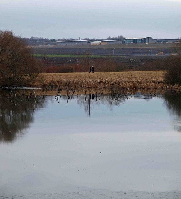 Catcliffe Flash In the distance across what was an Orgreave opencast mine are new buildings on the Advanced Manufacturing Park.25 years (1984) ago Orgreave was the site of major confrontations with striking coal miners and the police.