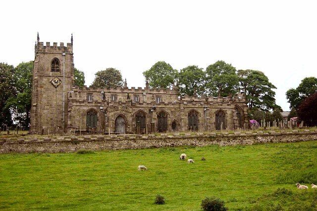 High Bradfield Church. Picture taken from the lane down the hill to the south of the church