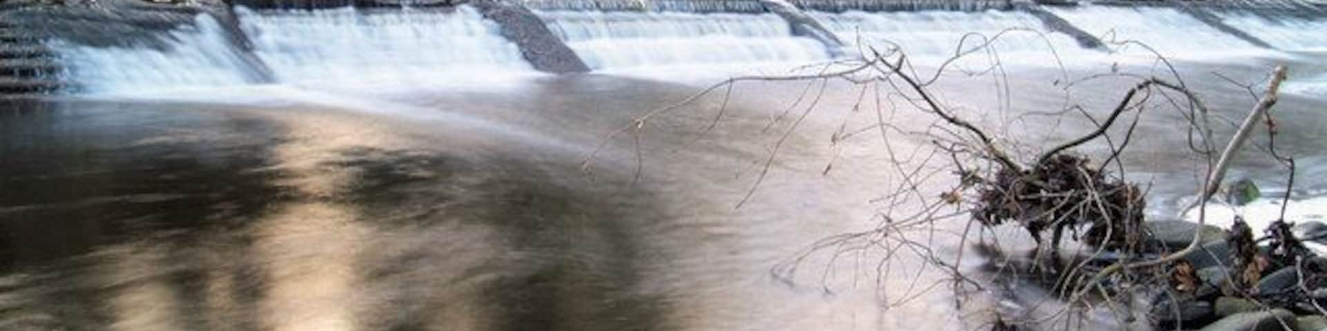Lower Oughtibridge weir On the River Don North of Sheffield