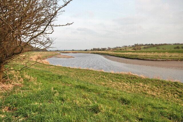 River Wyre, Little Eccleston Looking upstream to Cartford Bridge