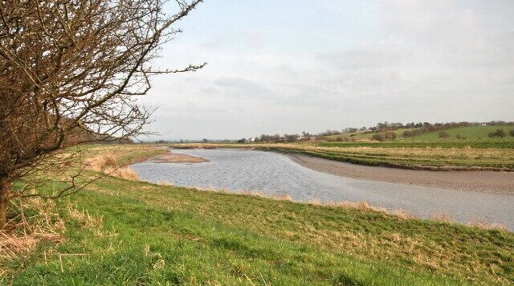 River Wyre, Little Eccleston Looking upstream to Cartford Bridge