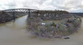 This is the river where grain alcohol turned into bourbon. Along this river distillers would load barges of alcohol destined for Memphis and New Orleans. To cheapen the transport, they used cask oak barrels. During the long trip down to New Orleans the alcohol would mix in with the wooden barrels and be transformed. New Orleans didn't know what to call this sweet new liquor. The casks were stamped with the county of origin, Bourbon County. This resulted in a new nickname being formed, Bourbon Whiskey, and the name stuck. The river isn't used for transport much anymore, but the history remains.