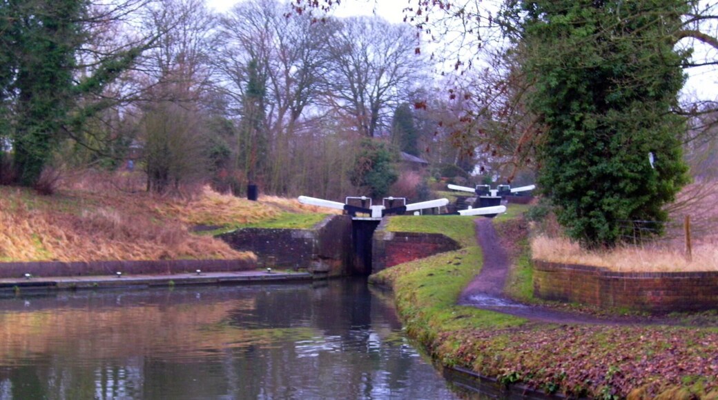 Stourbridge Canal descending through locks to meet the Staffs. and Worcs. Canal