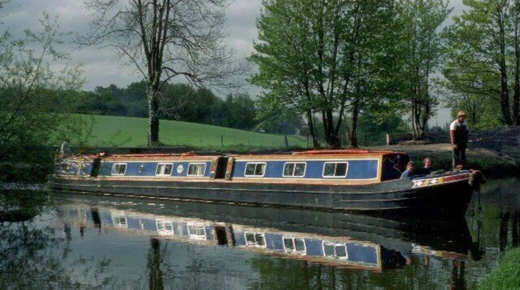 Canal Junction at Stourton. Emerging from the Stourbridge Canal to join the Staffordshire and Worcestershire Canal heading towards Wolverhampton.