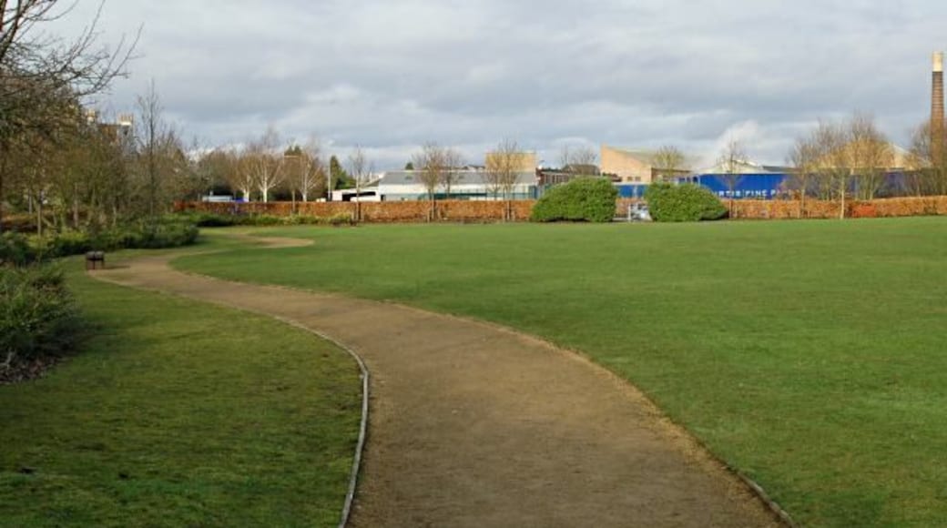 Guardbridge Green Small green between the main road and the war memorial. Further on can be seen the southern end of the paper mill.